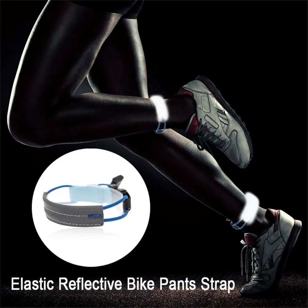 Reflective Reflective Bike Pants Strap Adjustable High Visibility High Visibility Trouser Leg Straps Durable Elastic