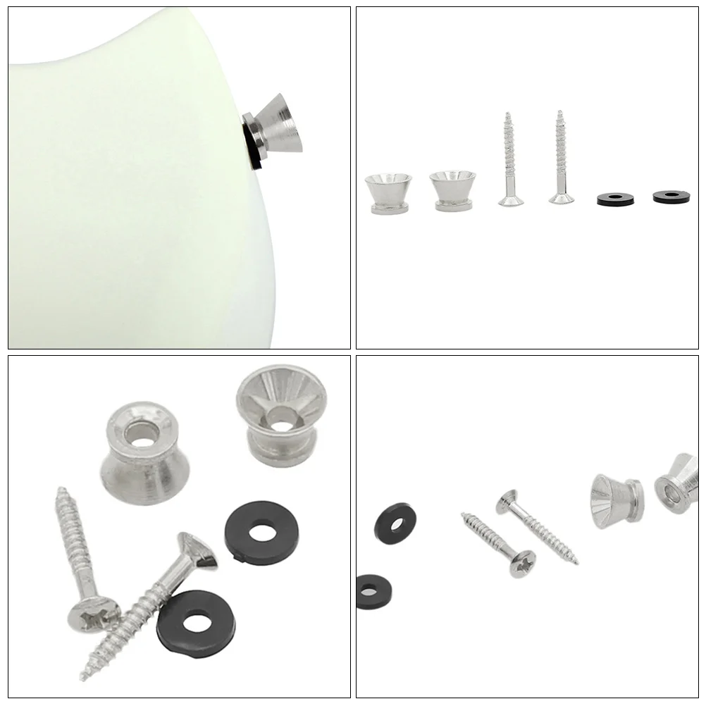 

Guitar Studs Strap Button Lock Instrument Accessories Bass Metal Locks Acoustic Locking