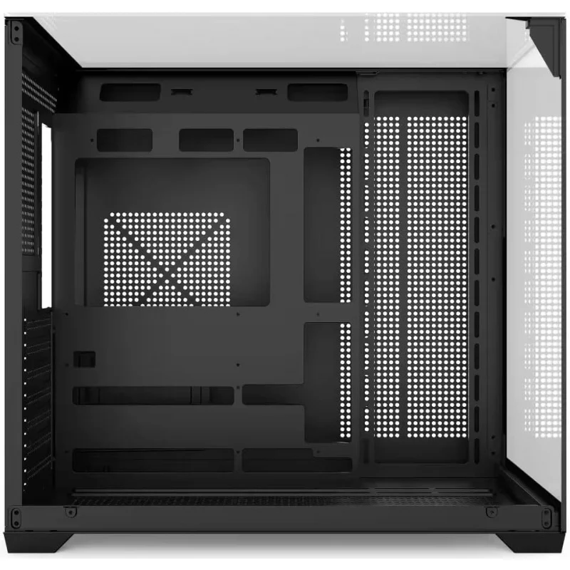 GAMING O11 Vision Caja compacta para PC ATX Mid Tower de acero inoxidable negro con soporte trasero de contacto - O11VPX Caja negra para PC