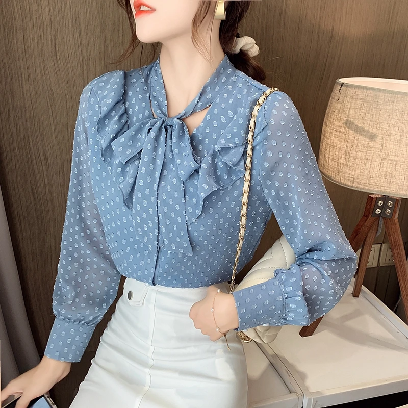 

Autumn Long Sleeved Chiffon Shirt Autumn 2024 New Women's Early Autumn Women's Blouses