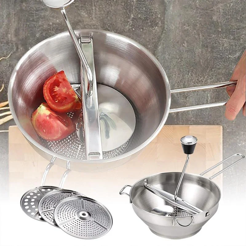 Imagem -02 - Multifuncional em Potato Ricer Misturador de Alimentos Jam Purê Profissional Espremedor de Batatas Purê para Legumes e Frutas Aço Inoxidável