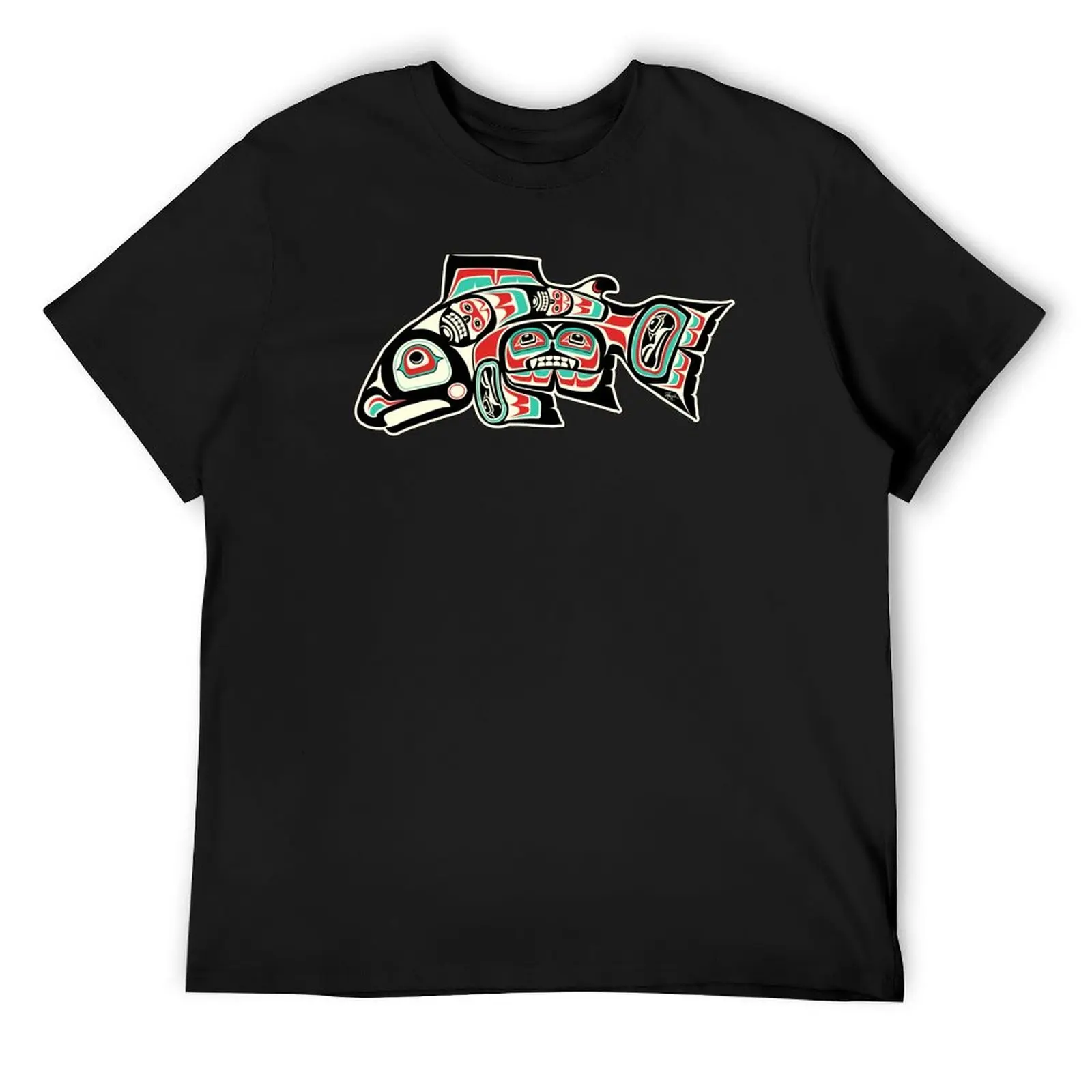 

Alaskan Salmon T-Shirt boys animal print vintage graphic tee cute tops heavy weight t shirts for men