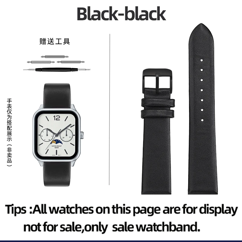 Leather Watch Strap For Casio MTP-M300D MTP-M305D/L Watchband 20mm