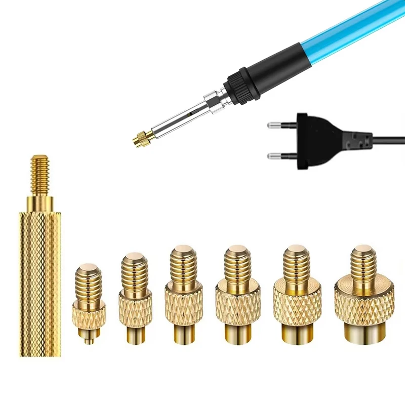 Heat Set Insert Soldering Iron Tip Head M2 M3 M4 M5 M6 M8 For 3D Printer Hot Melt Insets Nut Brass Embedded Thread Insertion Kit