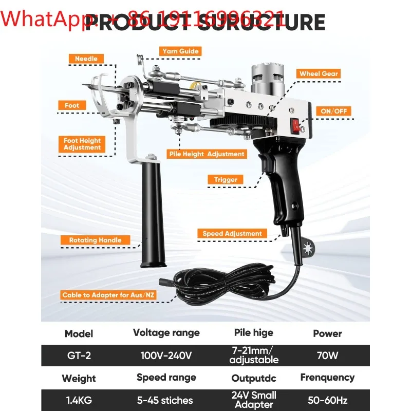 Multifunctional Carpet Tufting Gun Kit Gun Tufting Gun