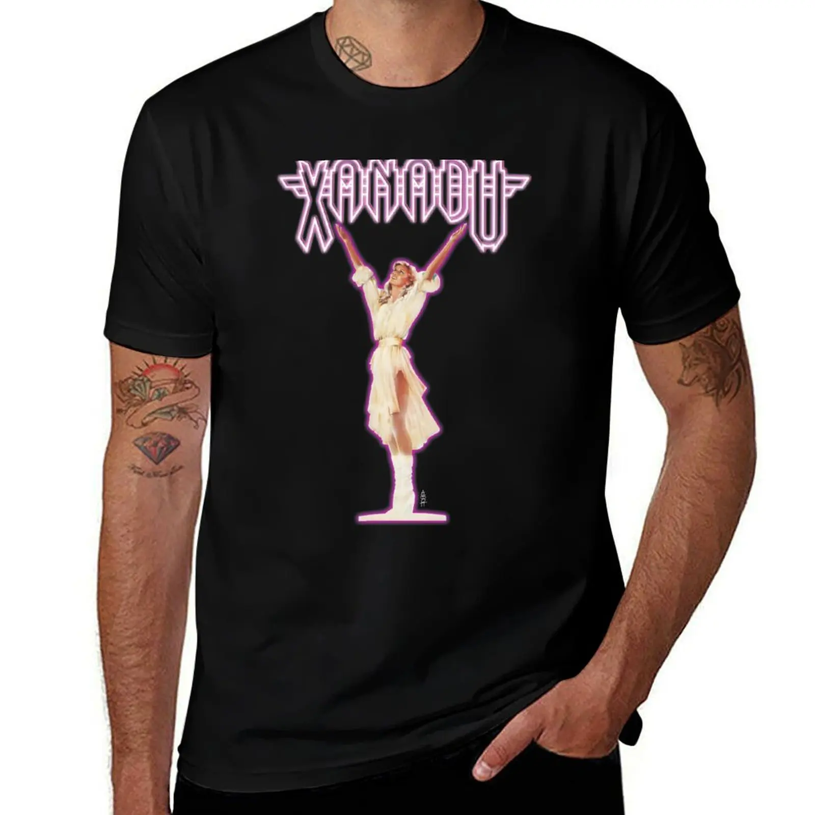 XANADU Kira Olivia Newton-John - Camiseta Purple Glow, camiseta para hombre, camiseta de algodón de diseñador, paquete de camisetas