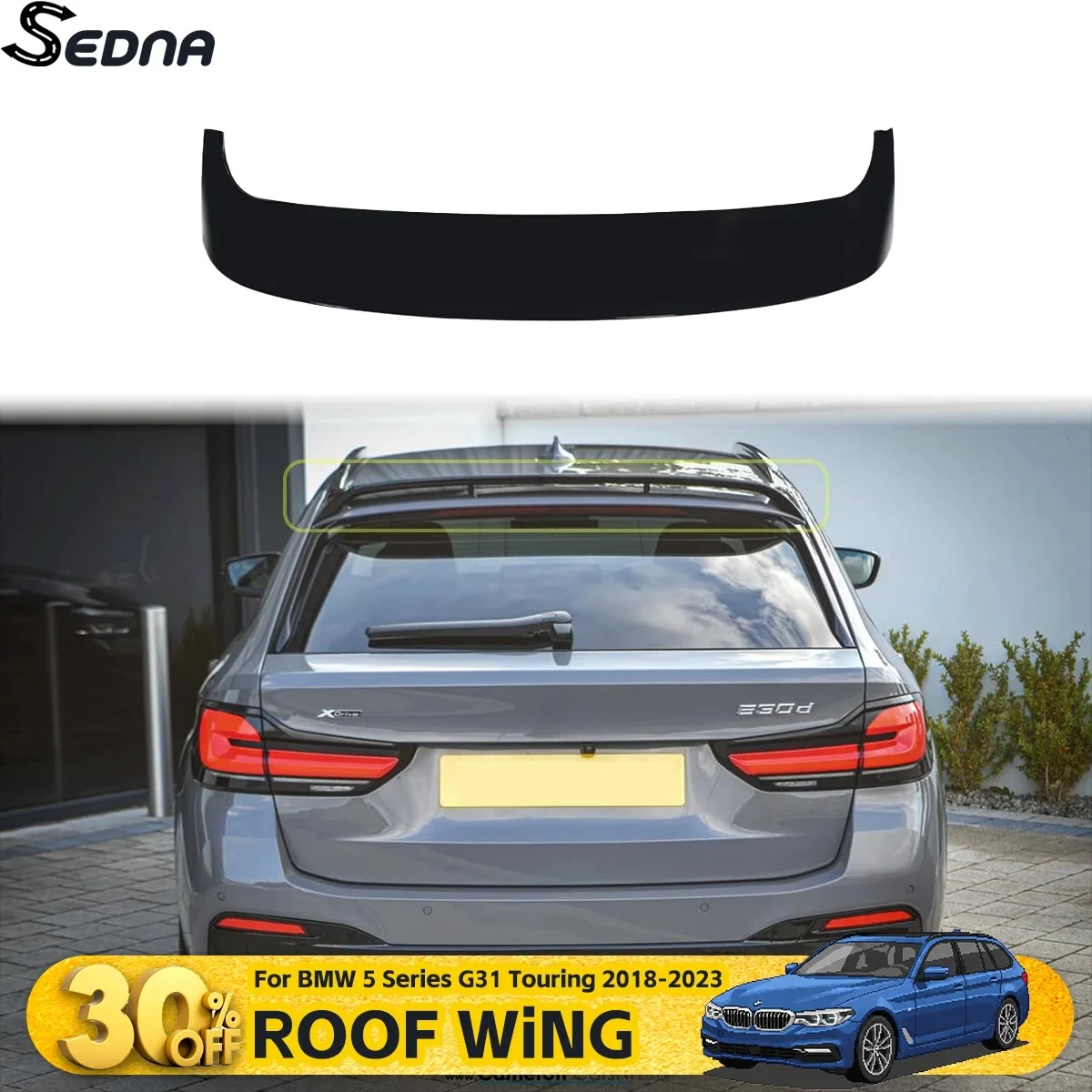 

Roof Spoiler Boot Lip Tail Wing For BMW 5 Series G31 Touring 2018-2023 Aero Aerodynamic spoiler Car Tuning Exterior Accessories