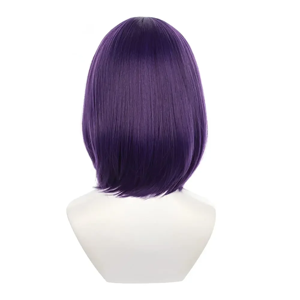 Purple Short Hair for Women Anime Cosplay My Dress-Up Darling Wig Halloween Costume Wigs for Women Black Purple Wigs Halloween