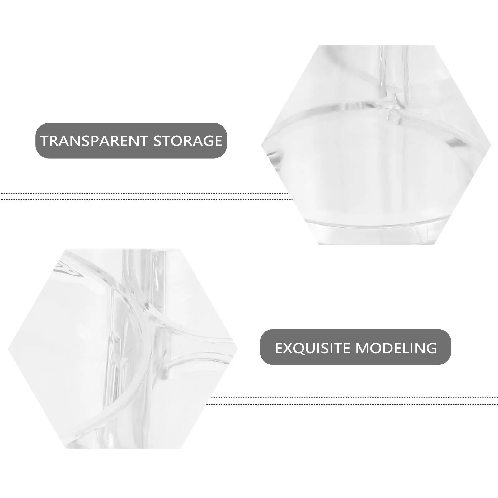 

1Pcs Transparent Brush Storage Box Makeup Organizer Eyeliner Lipstick Holder Pen Holder Desktop Vanity Organizer