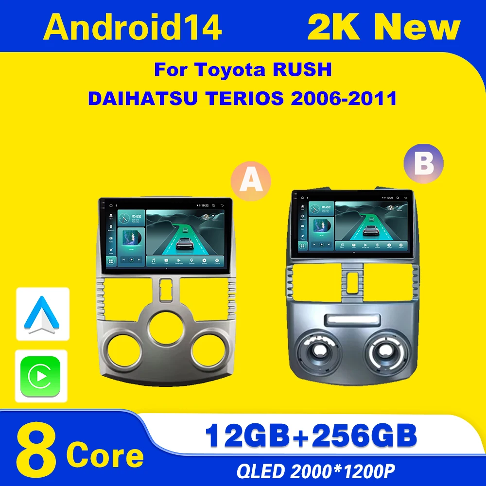 Autoradio Für Toyota RUSH DAIHATSU TERIOS 2006-2011 Android 14, Multimedia-Player Drahtlose Carplay Head Unit Auto stereo