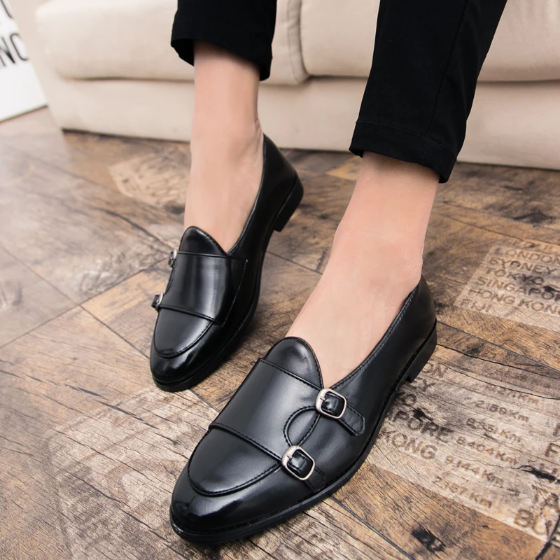 

Men's Casual plus Size Leather oes Luxury Brand Adult Faion round Toe Zipper Closure Spring Autumn Season PU Material