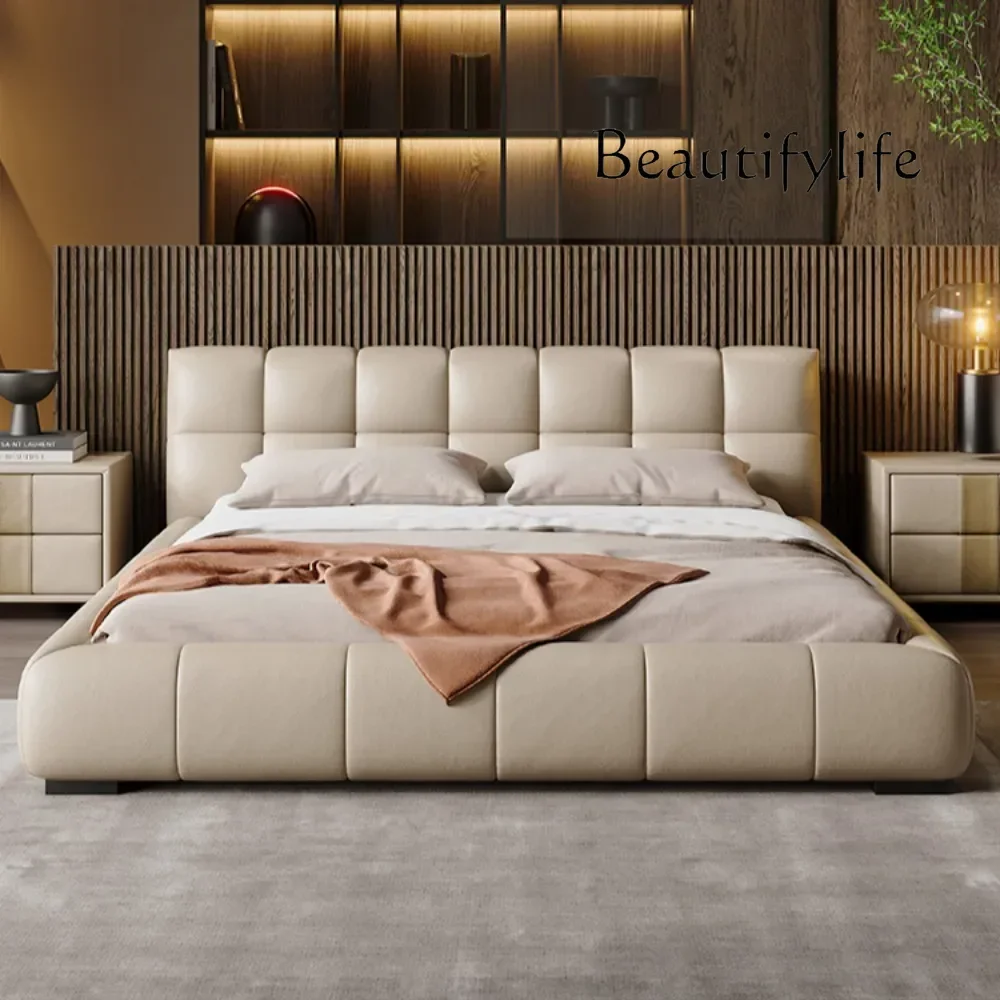 

H Europian Minimalist Bed Modern Headboard Luxury Double Bed Modern Sleeping 180x200 Muebles Para El Hogar Home Accessories