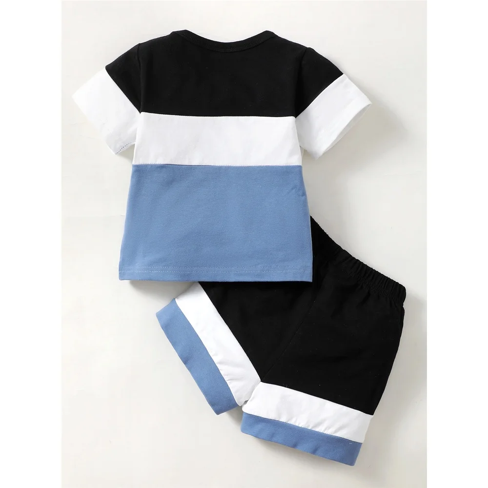 3-24Months Newborn Baby Boy 2PCS Clothes Set Short Sleeve T-Shirt + Short Pants Infant Boy Summer Sport Style Clothing Set