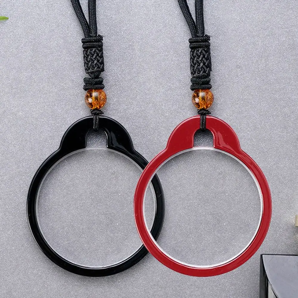 48mm Creative Presbyopic Glasses Necklace Portable Reading Helper Glass Decoration Children's Day Mother's Day Grandma Gift