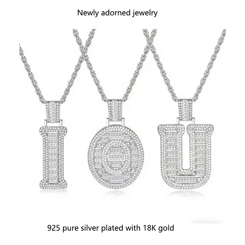 

Cross-border popular European and American full-set cubic zirconia pendant, S925 sterling silver necklace, luxury source factory