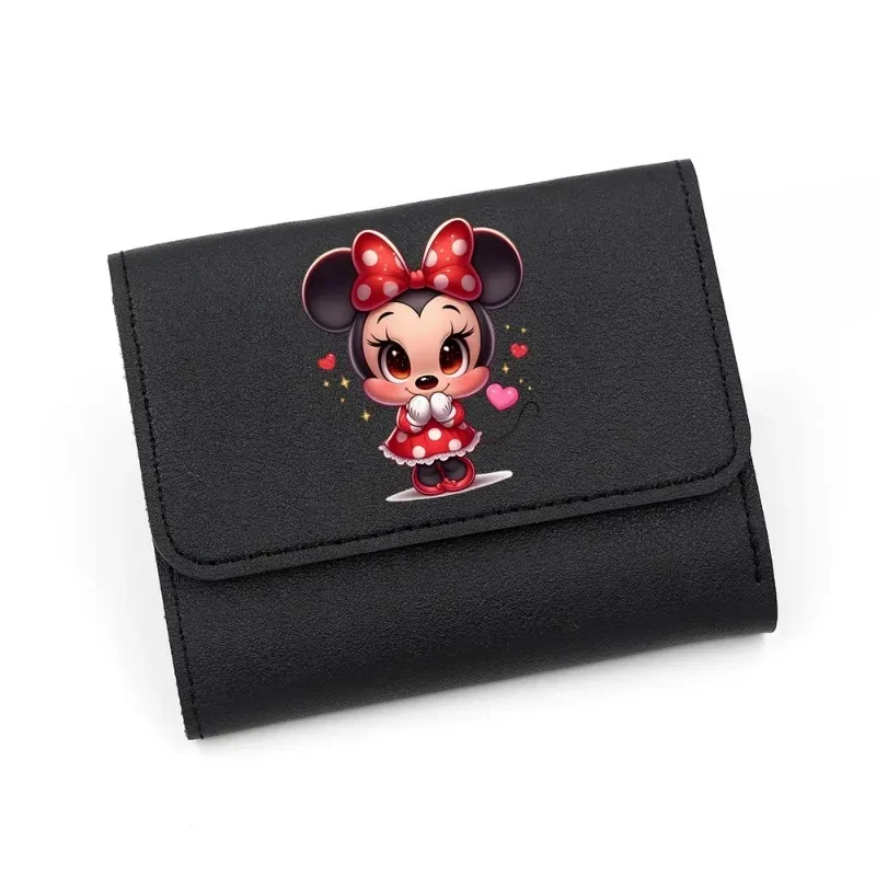 Disney Mickey e Minnie Mouse Bolsa para mulheres, carteiras femininas, bolsa feminina, carteira, bolsa de cartão