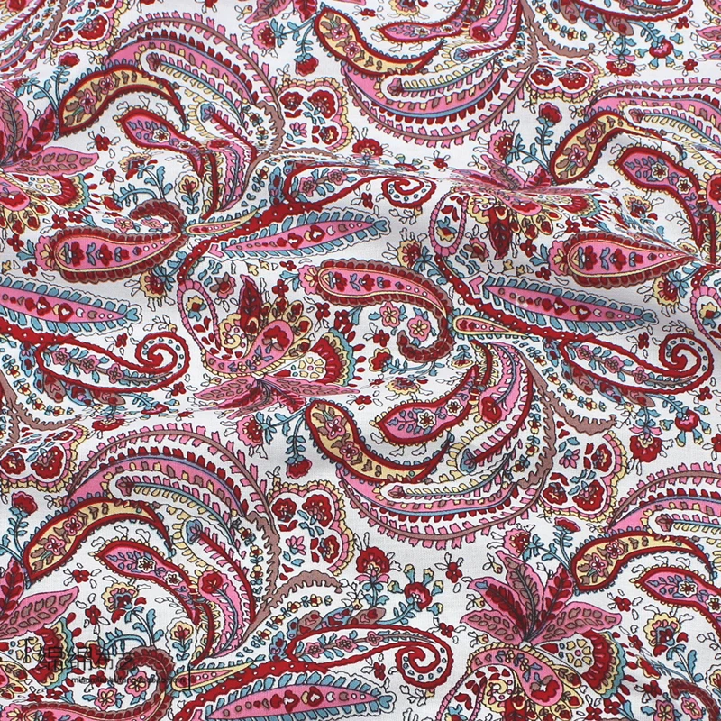 100cm * 147cm tecido paisley retrô popeline de algodão puro costura material diy