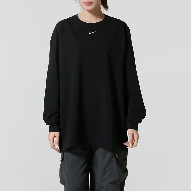 

Nike Women's Sportswear Fashionable Long-Sleeved T-Shirt Comfortable Breathable Casual Training Round Neck Pullover Hf5321-010