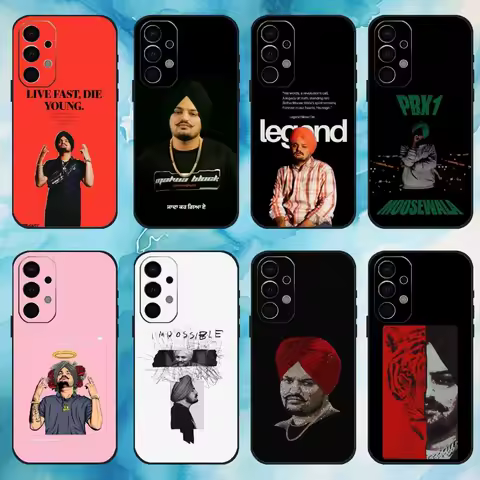 Rapper S-Sidhu Moose Wala Phone Case For Samsung S25,S24,S21,S22,S23,S30,Ultra,S20,Plus,Fe,Lite,Note,10,9,5G Black Cover