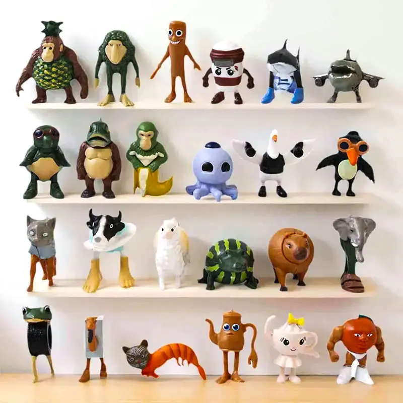 24 قطعة شخصيات Brainrot الإيطالية دمية تونغ تونغ صحور Tralalero Tralala شخصيات صغيرة ألعاب قابلة للجمع من مادة PVC لعشاق الأطفال #1