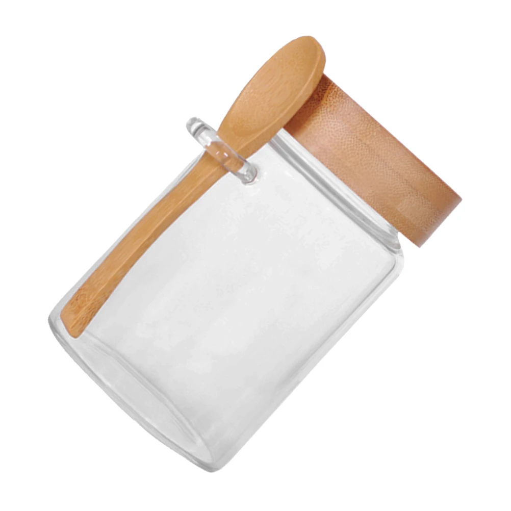 

Airtight Glass Storage Jar With Bamboo Lid Coffee Canister Sealed Container For Kitchen Home Bakery Transparent Jar For Tea