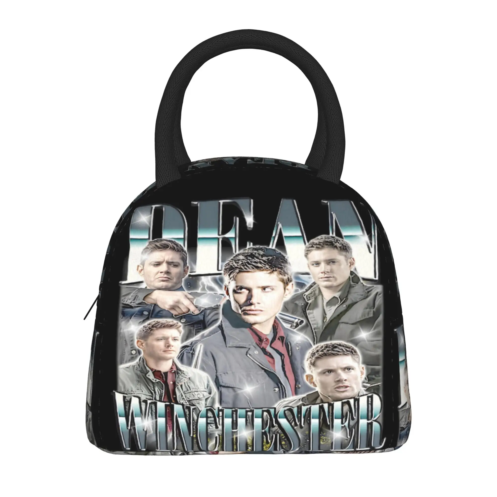 Supernatural  Dean Winchester Retro Limited Edition Lunch Bag Lunch Box For Child School Cooler Bag Oxford Thermal Tote Handbags