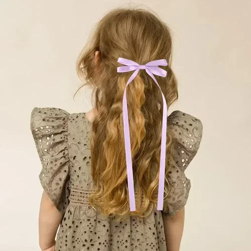 Imagen 2 del producto Horquilla con lazo para el pelo de tela para mujer y niña, pinzas para el pelo con cinta, tocado, lazo blanco y negro, accesorios para cabello femenino, 2 uds.