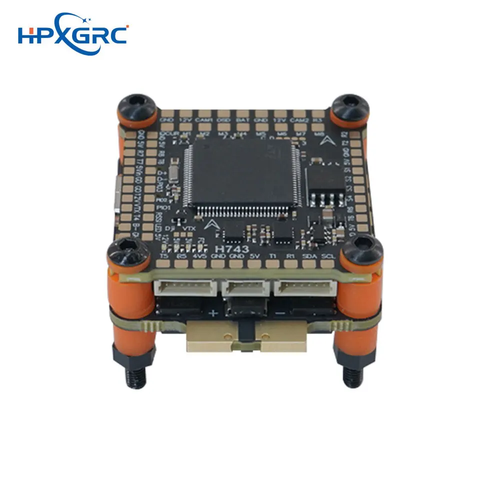

Контроллер полета HPXGRC H743 с ICM42688P 4-в-1 бесщеточный стек ESC 60A/70A/80A для FPV гоночного дрона для фристайла 30,5x30,5 мм