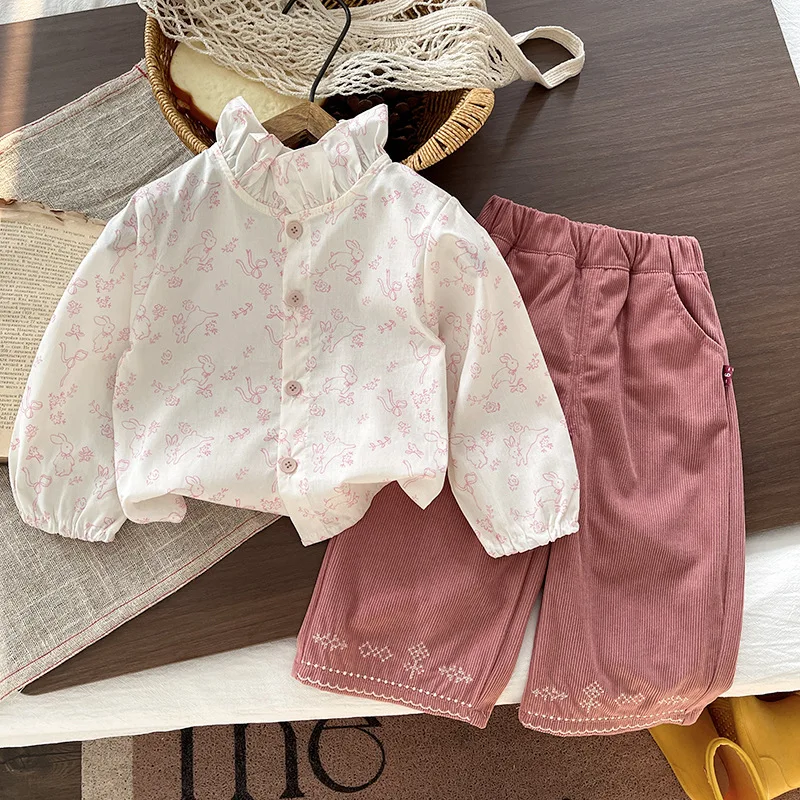 New Spring Autumn Baby Clothes Children Girls Vest Shirt Pants 3Pcs/Sets Kids Clothing Infant Casual Costume Toddler Tracksuits 5