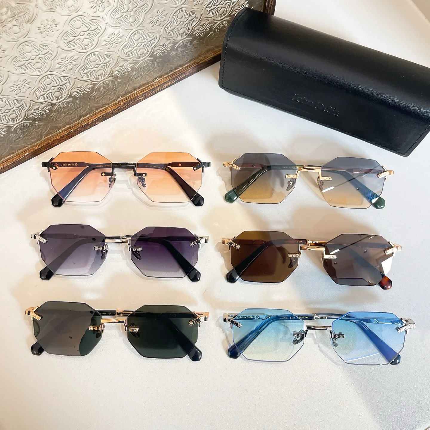 

Brand Design For JOHN DALIA JD CURTIS Boundless Polarized Sunglasses Men Women Gradient Outdoor Driving Sun Glasses With Box