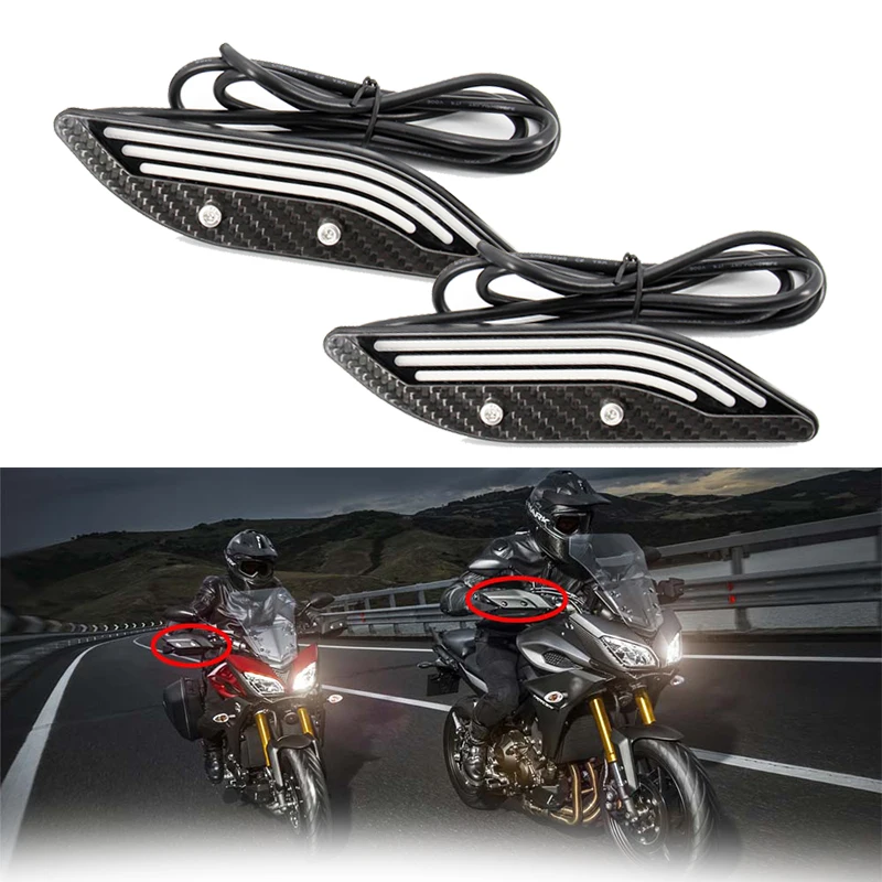 For YAMAHA MT09 TRACER FJ-09 MT-09 TRACER 2014 - 2017 Motorcycle hand guard Decorative lights Knuckle Guard LED Kit