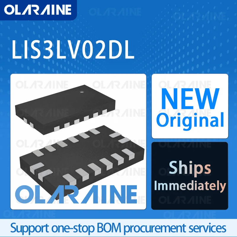 

1Pcs LIS3LV02DL LGA-16 original 100% new ic chip Accelerometer X, Y, Z I2C, SPI Voltage 3.6 V Electrical current 650 uA