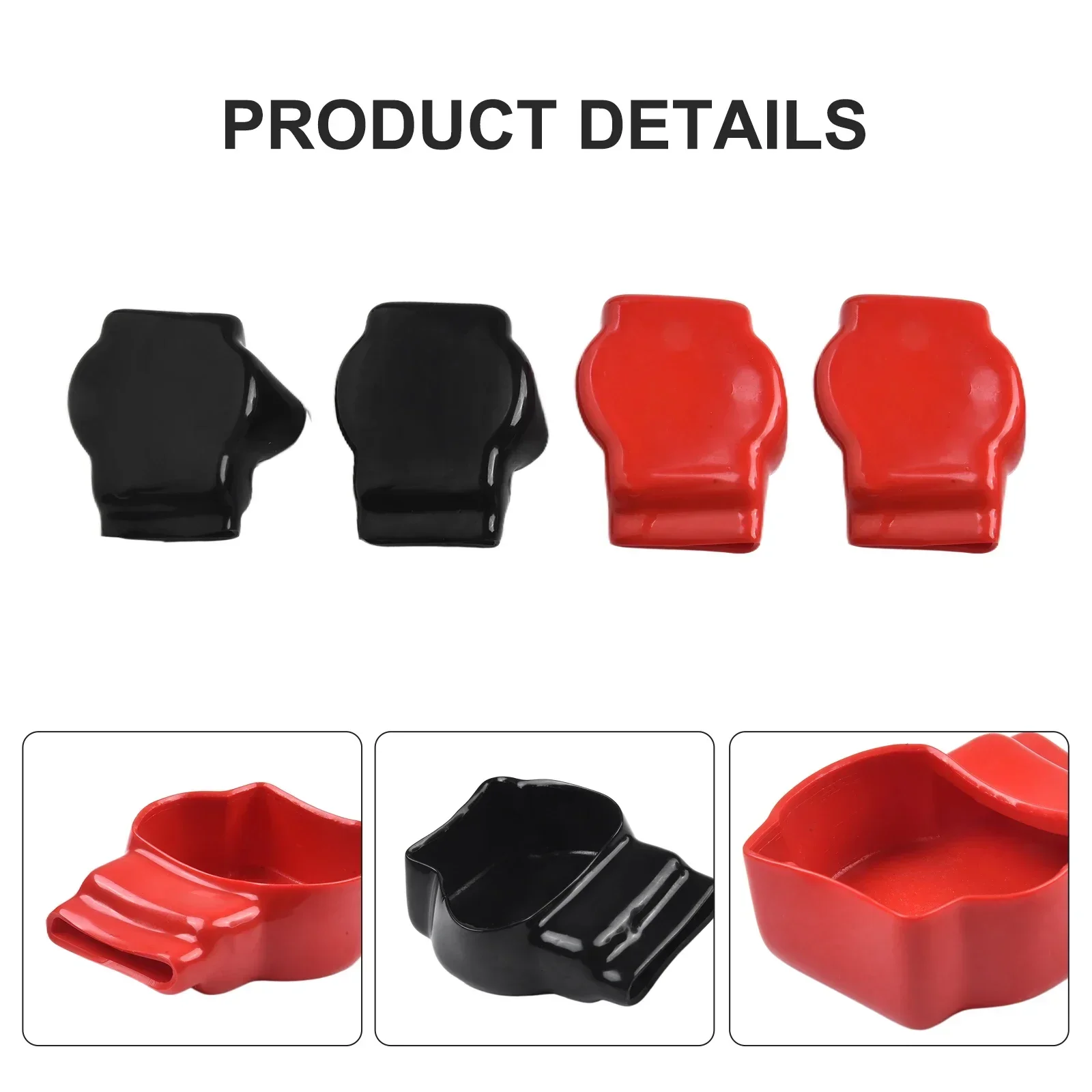 4PCS Cars Battery Terminal Rubber Covers For Motorcycles Trucks Battery Covers Positive Negative Top Post Cap Accesseries