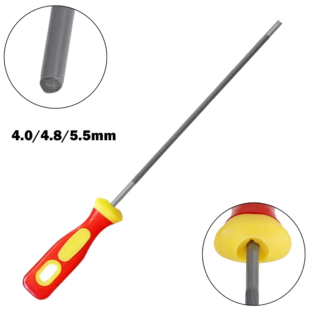 Round High Carbon Steel Sharpening Chainsaw Saw Chain File For Woodwork Chainsaw File 4/4.8/5.5mm