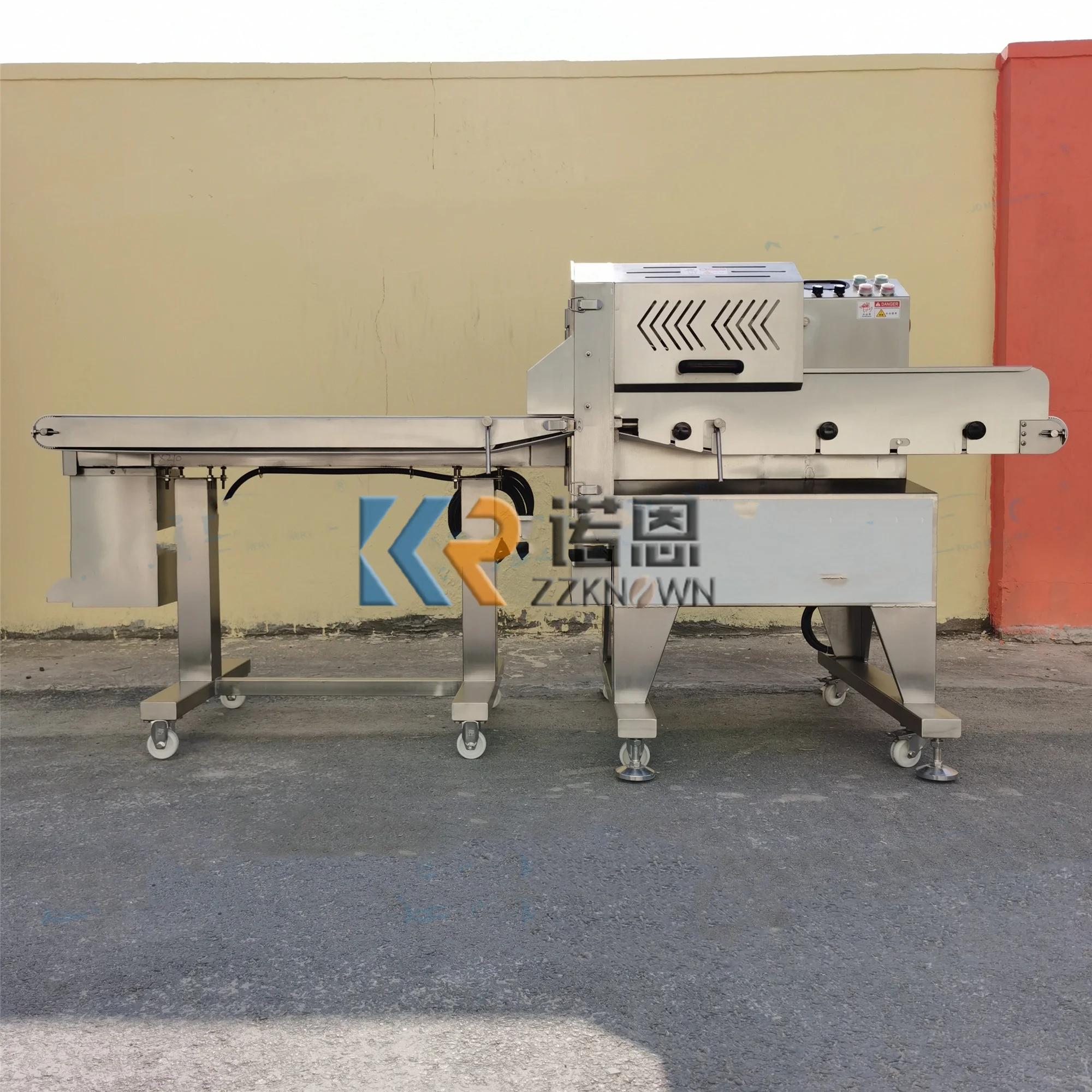 Mesin pengiris sayuran multifungsi, mesin pemotong irisan daging sapi komersial