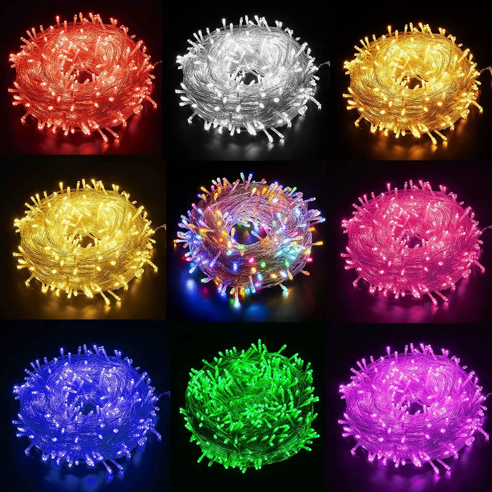 Christmas Lights 5M 10M 20M 30M 50M 100M Led String Fairy Light 8 Modes Christmas Lights For Wedding Party Holiday Lights