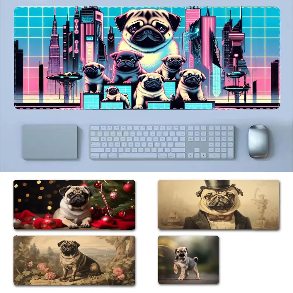 

Cute Pug Dog Mousepad Boy Pad Laptop Gaming Mice Mousepad Size for Game Keyboard Pad for Gamer