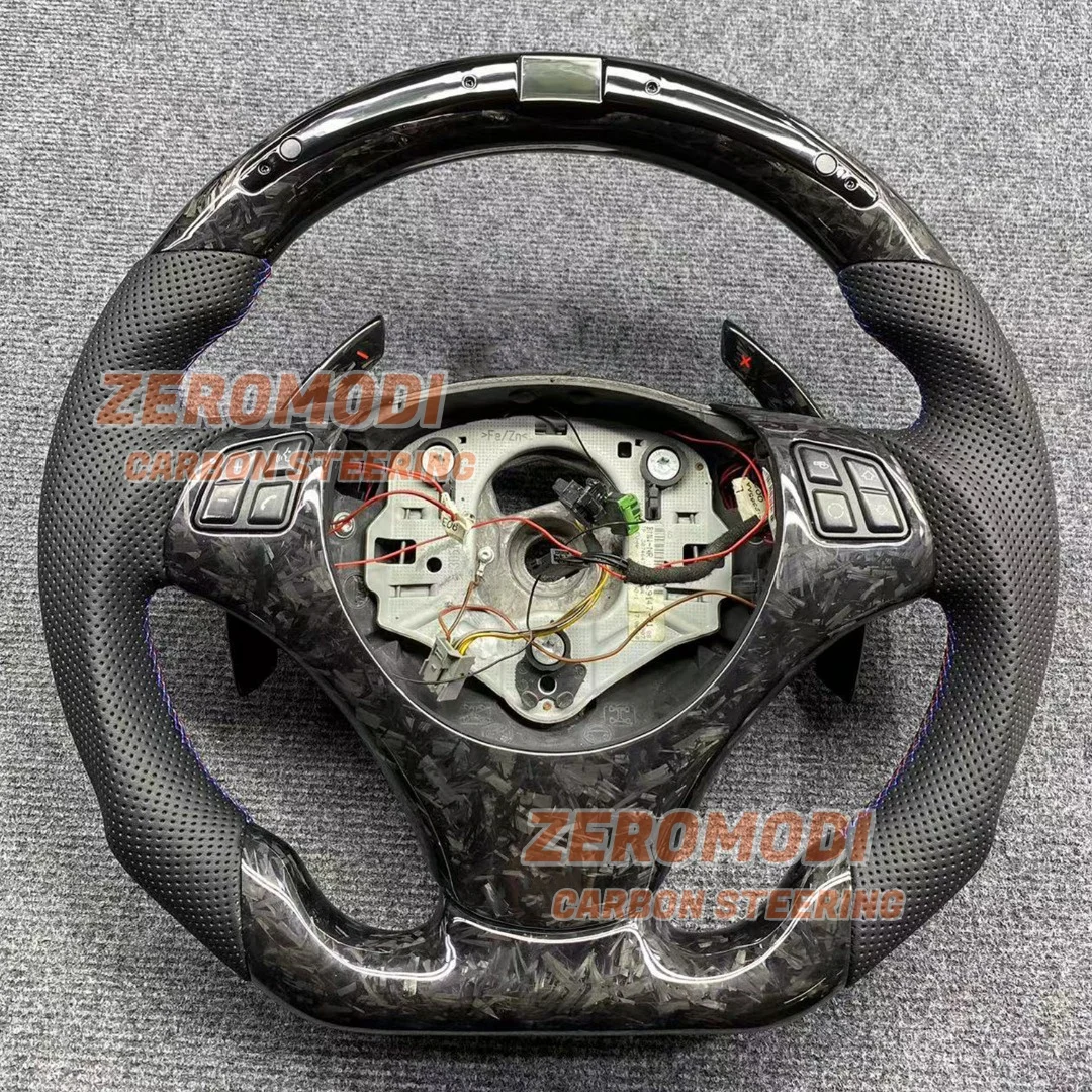 Ersatz-Lenkrad aus echtem Carbon mit Leder für BMW E90 E91 E92 E93 3er-Serie 2004–2013