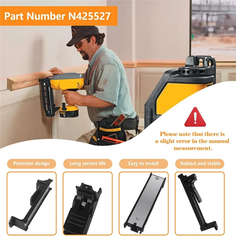 

BYBS-2Pack Wall Mount Level Support For Laser Level DW0811LG DW0811LR Laser Level Accessories Leveling Tools