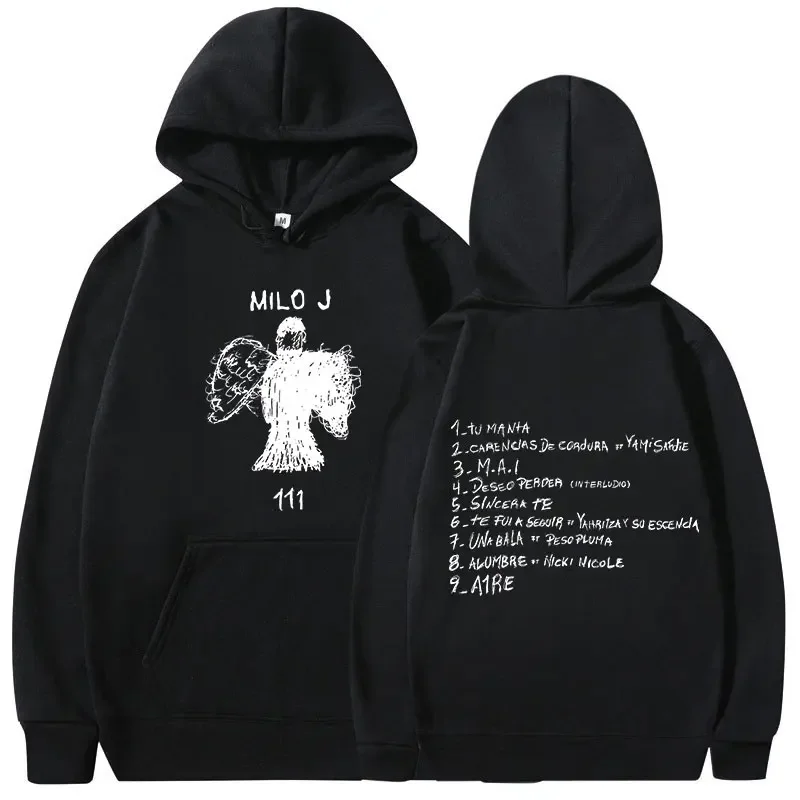 Milo J hoodies 111 album merch hooded sweatshirts men women fashion hip hop vintage long sleeve pullovers fans gift streetwear