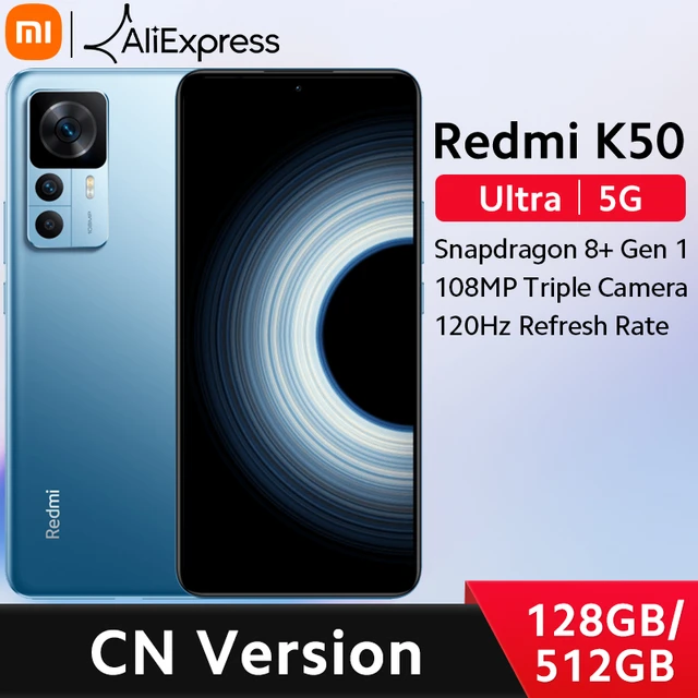 Xiaomi Redmi K50 Ultra Smartphone 5G Snapdragon 8+ Gen 1 Octa Core 120W  Hyper Charging 6.67'' Display 108MP OIS Camera 120HZ - AliExpress