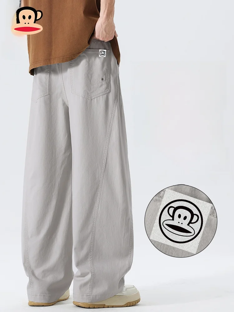 

Мужские повседневные брюки Paul Frank свободного прямого кроя, весенние, модные, из чистого хлопка, рабочие брюки, повседневные брюки Knife ape