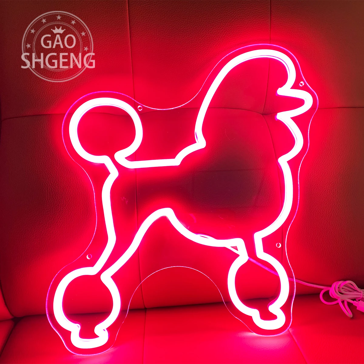 The dog neon sign is suitable for children\'s bedroom Led neon light birthday party decoration on the wall