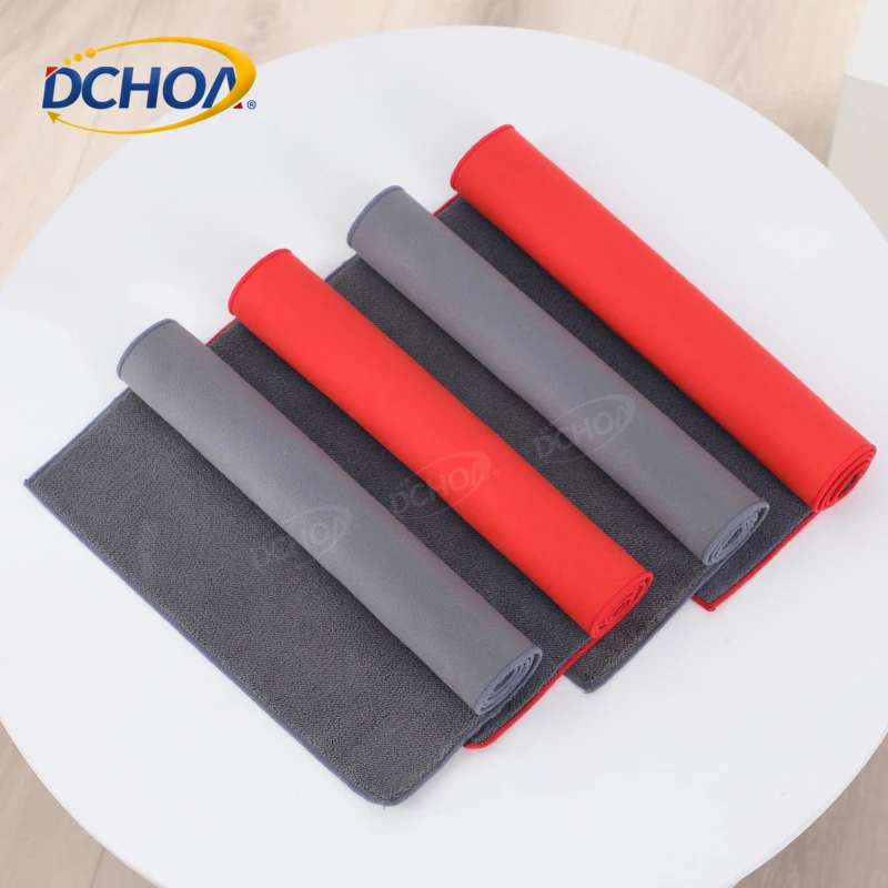 DCHOA 30x40cm Microfiber Coral Fleece Suede Car Cleaning Towel Soft Absorbent Multipurpose Car Washing Drying Cloth