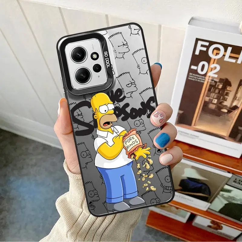 The Simpsons Family Cartoon Case for Xiaomi Redmi Note 11 10 13 Pro 9S 12 9 Poco X3 NFC 11 Lite A1 Plus Silicone Phone Cover