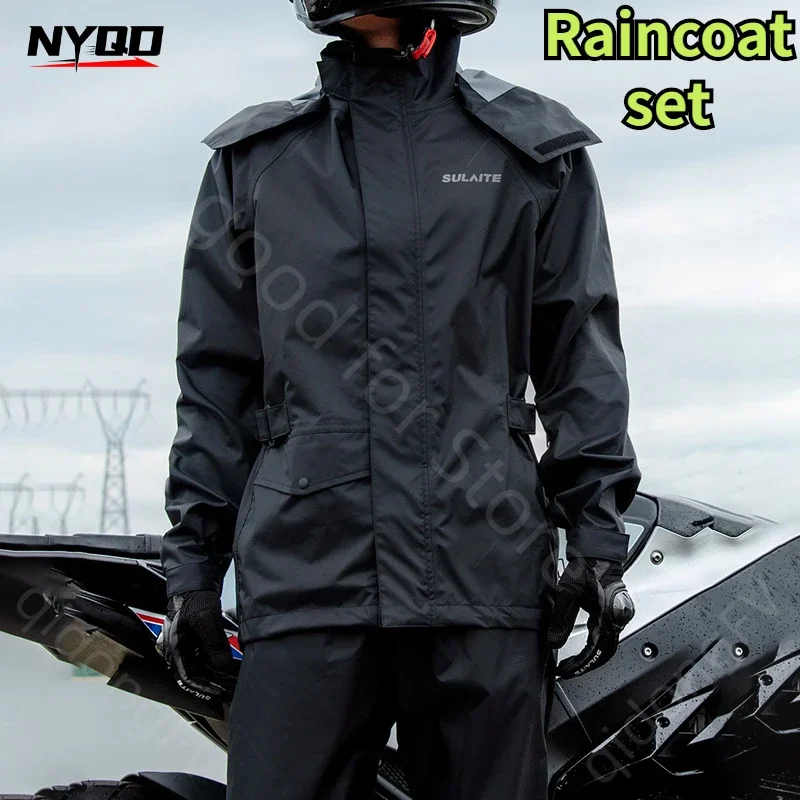 

Motorcycle Raincoat Rain Pants Suit Knight Waterproof Rainstorm Proof Thickened Electric Vehicle Takeaway Split Raincoat