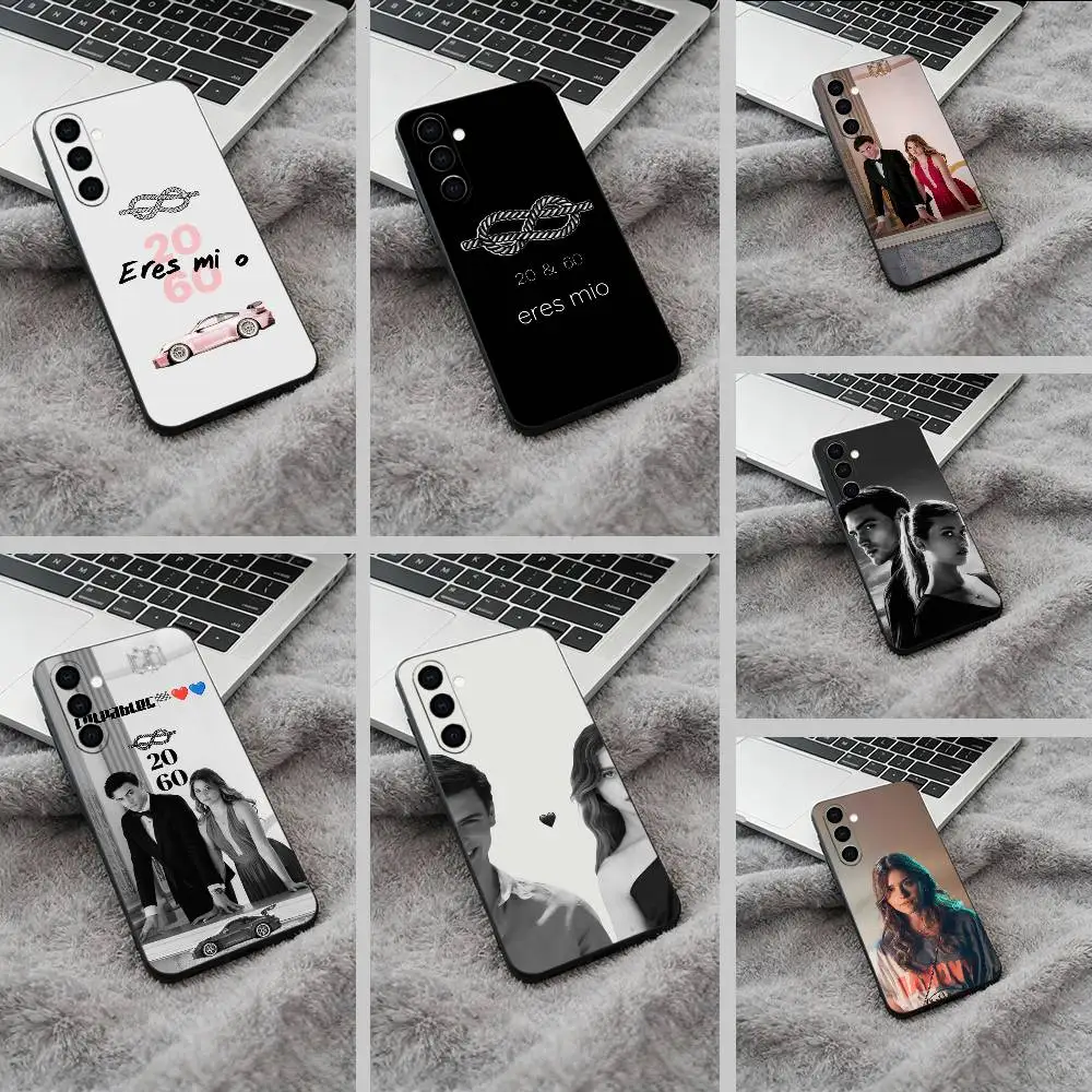 C-Culpa -Tuya -MIA Funda de silicona suave para teléfono Samsung Galaxy A73/A71/A72/A70/A53/A52/A51 - Negro