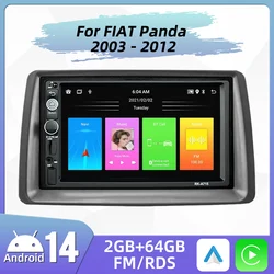 피아트 판다 2003 -2012 용 안드로이드 멀티미디어 플레이어 헤드 유닛, 프레임 와이파이, GPS 네비게이션, 스테레오 오토라디오, 7 인치
