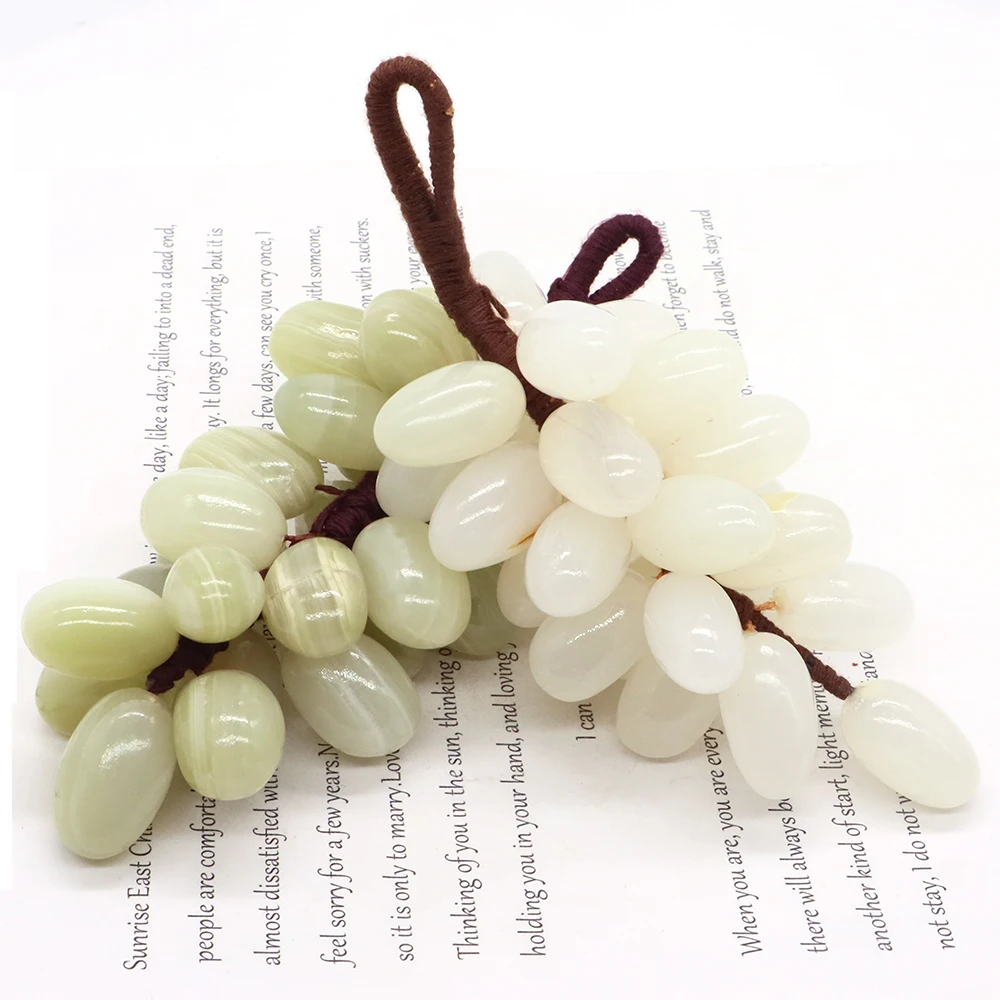 

Fruit Room Ornaments, Natural Stone, Jade Bunch, Grapes Healing, Handmade Gem Crafts, Reiki, Home Desk Decoration, Gifts