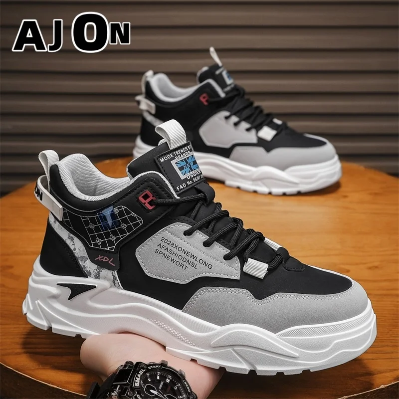 

Fall/Winter 2025 New Men's work shoes Leisure Sports Fashion Shoes High-top Winter Shoes Rubber-soled Youth Board Shoes Men